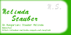 melinda stauber business card